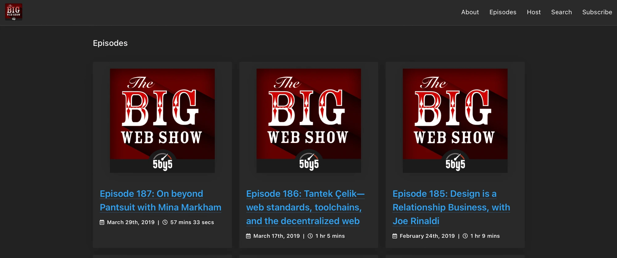 Image from The Big Web Show